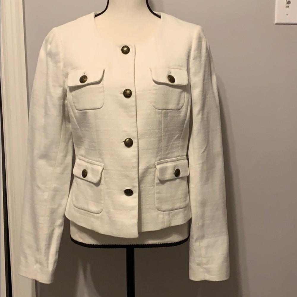 Women's White Button-Up Jacket